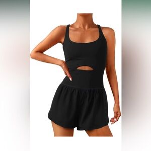 Women’s Black Workout Romper